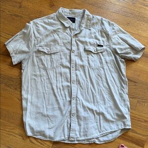 Lucky Brand Light Gray Button-Up Shirt, size xl